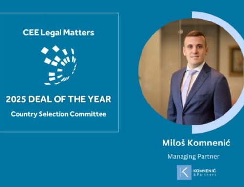 Milos Komnenic Reappointed to the CEE Legal Matters Deals of the Year Awards Jury